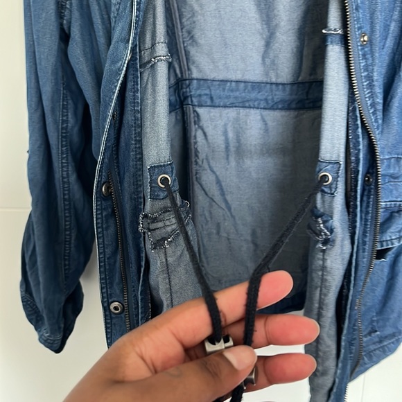 XL Blue Denim Utility Jacket - Picture 5 of 7